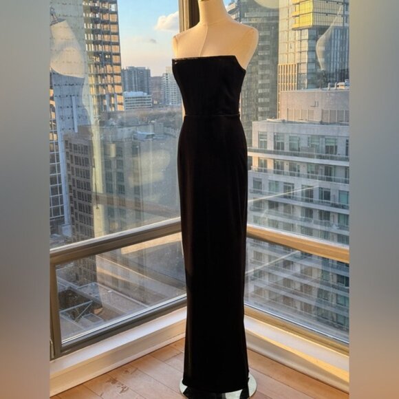 🆕 BRONX & BANCO 🧿 NWOT Florentina Corset Gown, Black Velvet, Sz XS US 2 - Picture 5 of 15
